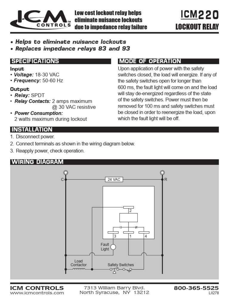 schematic diagram thermostat control relay lockout relay schematic diagram thermostat control relay lockout relay