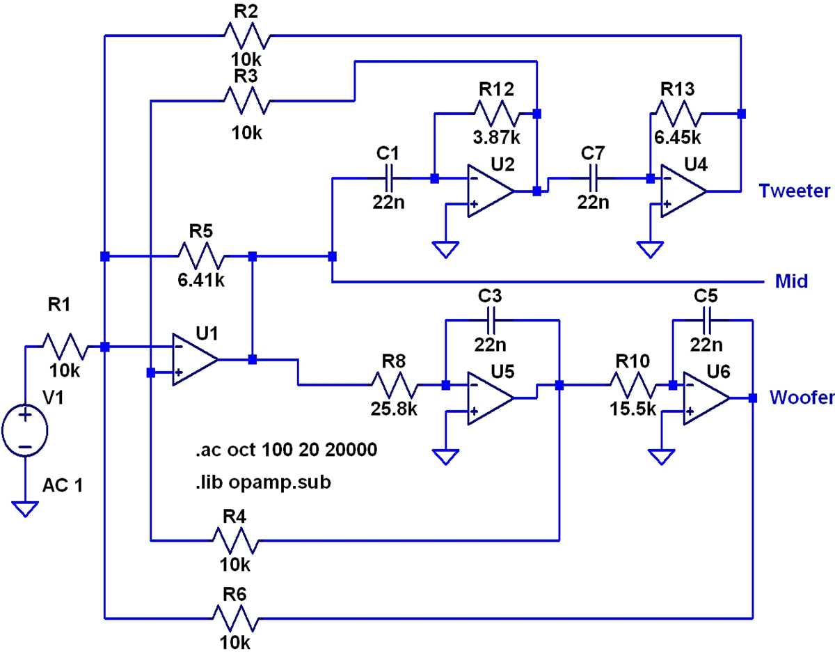 active crossover circuit diagram
