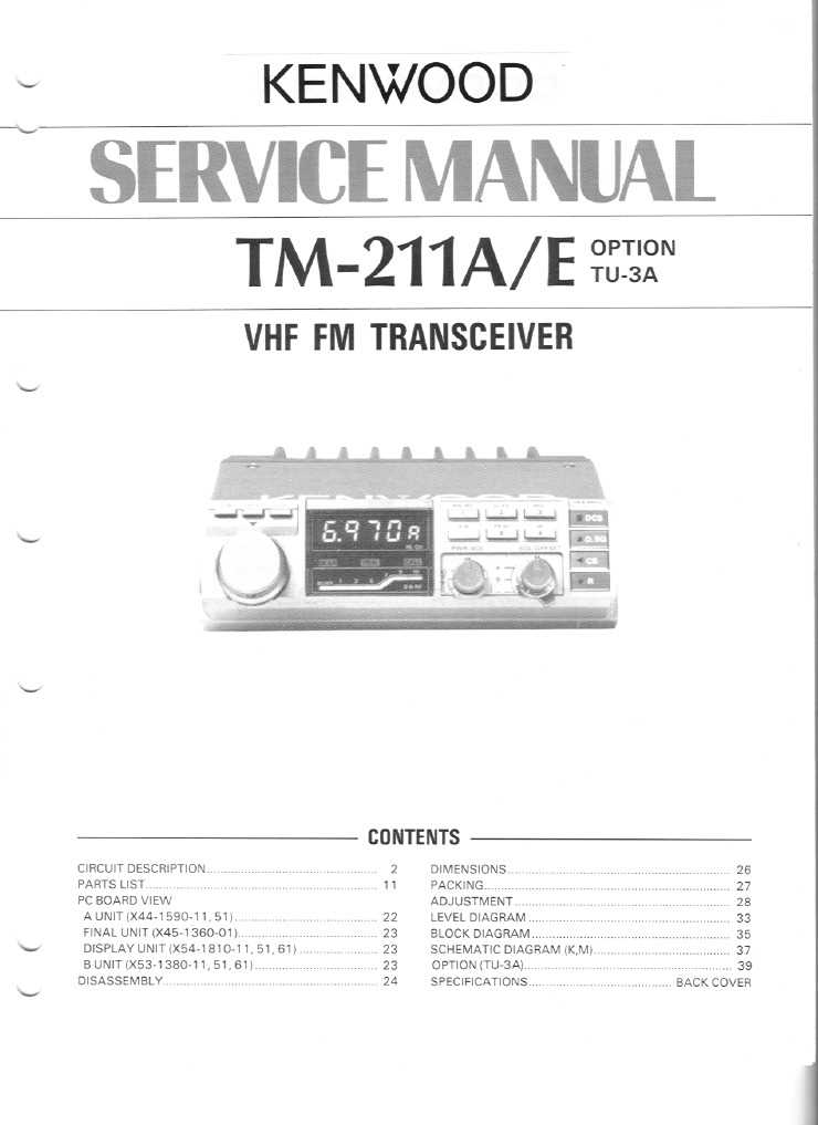 kenwood tm 261a schematic diagram
