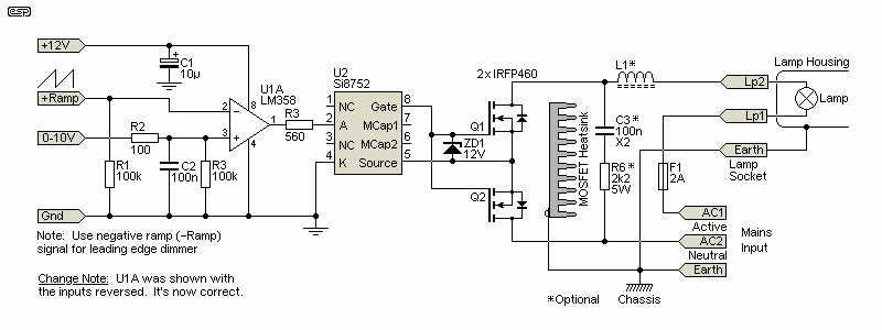 trailing edge dimmer circuit diagram