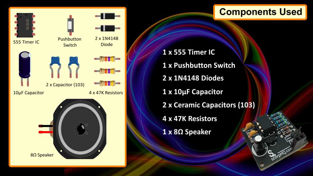 doorbell circuit diagram using 555
