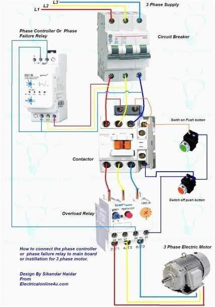 relay and contactor wiring diagram