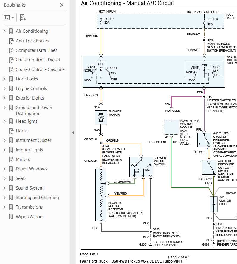 1997 f350 wiring diagram