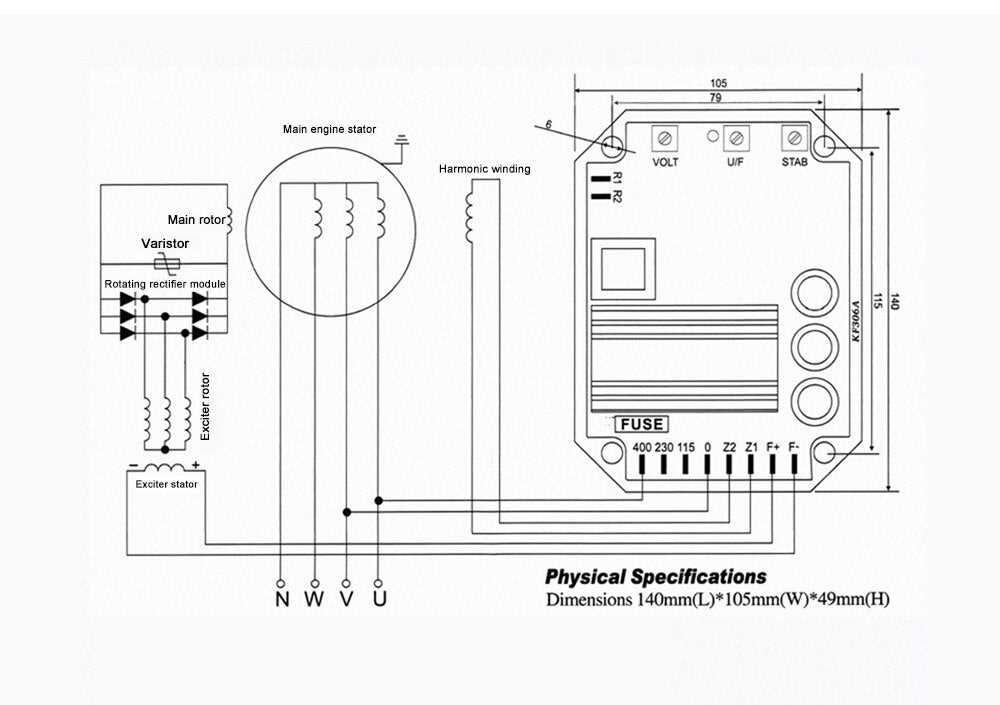 alternator avr circuit diagram