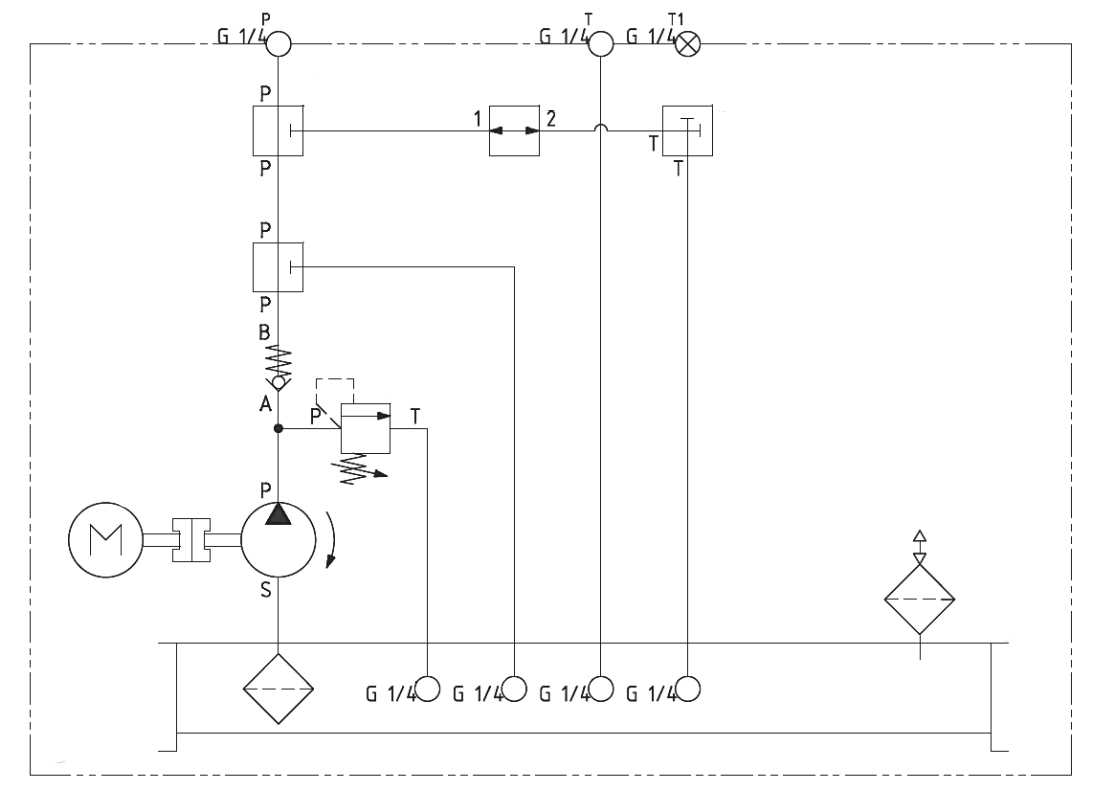 hydraulic power unit schematic diagram