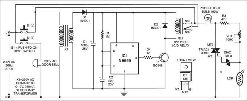 ac doorbell circuit diagram