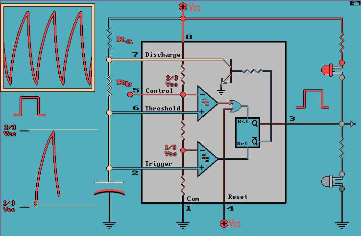 astable 555 circuit diagram