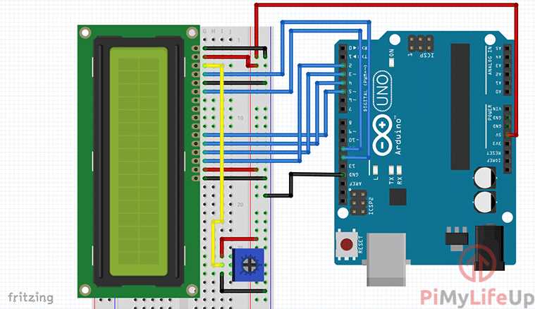 arduino lcd circuit diagram