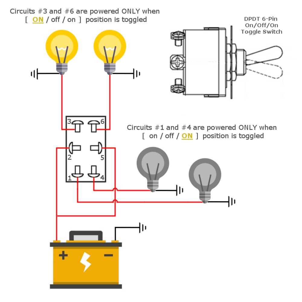 2 position 6 pin switch wiring diagram