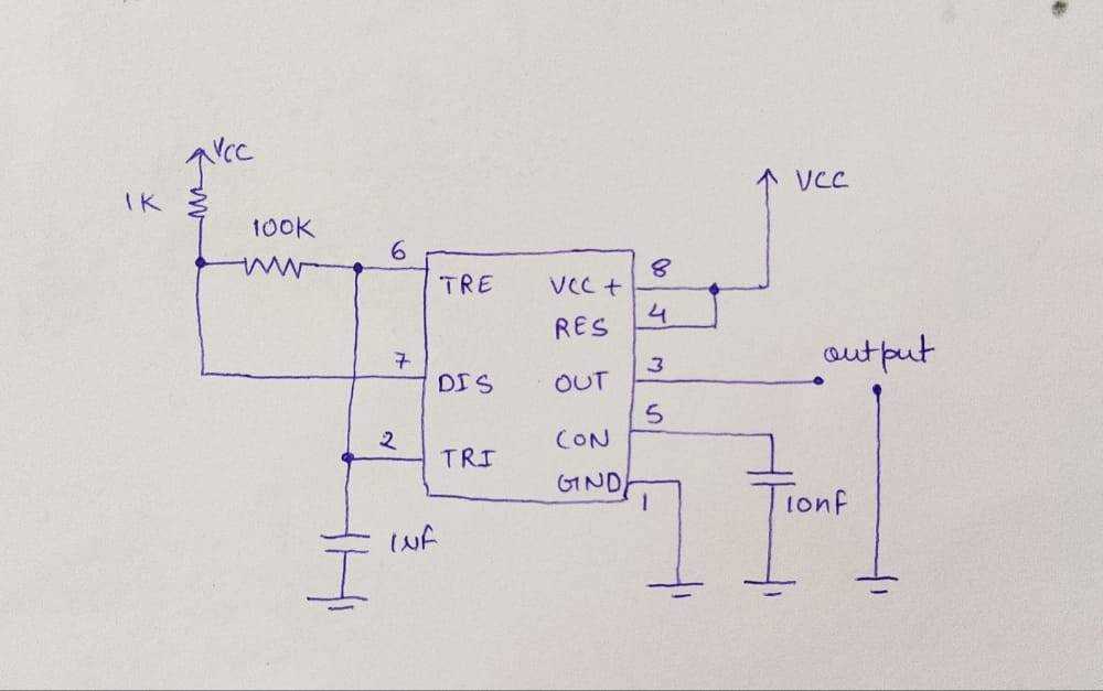 astable 555 circuit diagram