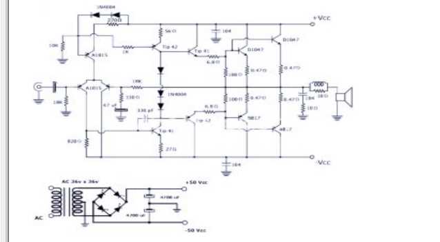 audio power amplifier schematic diagram