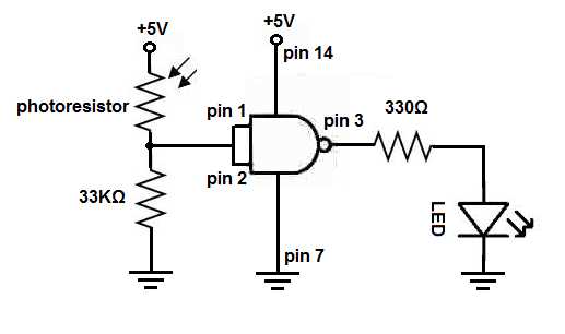 automatic night light schematic diagram