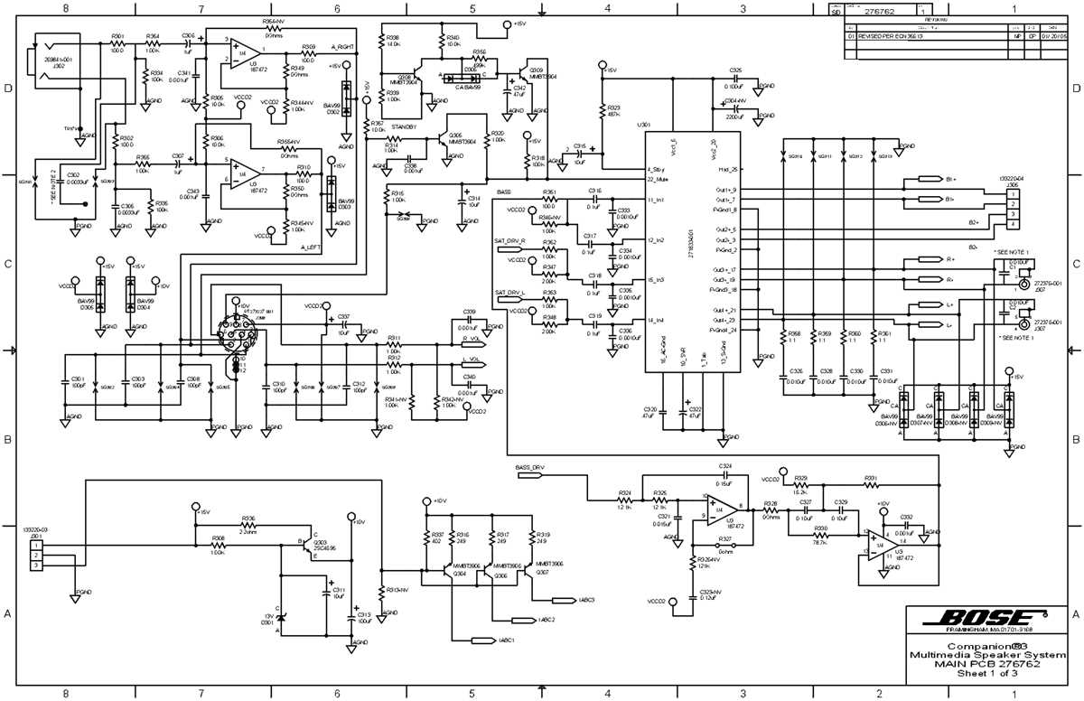 bose companion 3 series ii circuit diagram bose companion 3 series ii circuit diagram