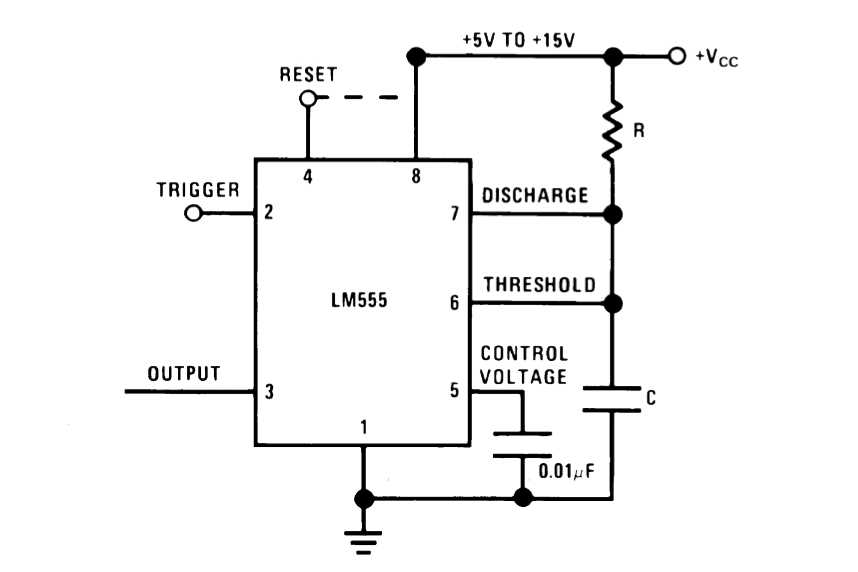 simple 555 timer circuit diagram