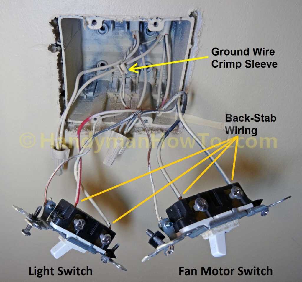 bathroom fan light wiring diagram