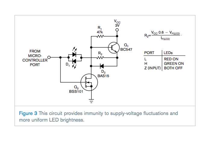 bi colour led circuit diagram