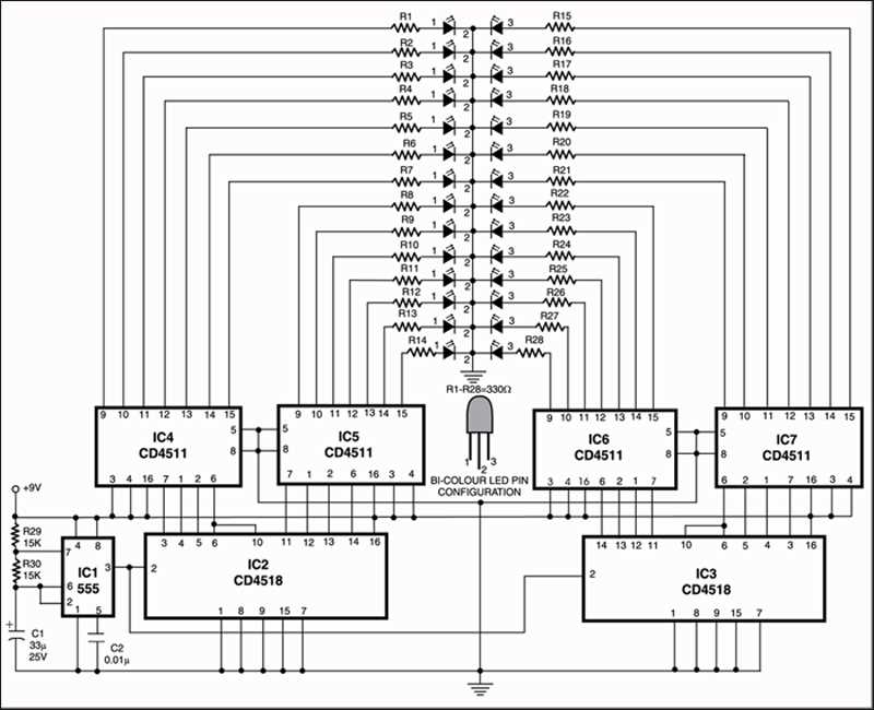 bi colour led circuit diagram