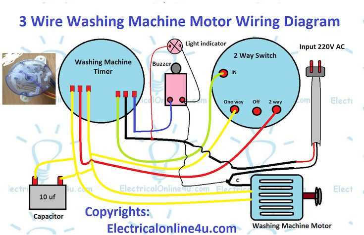 simple schematic diagram of washing machine