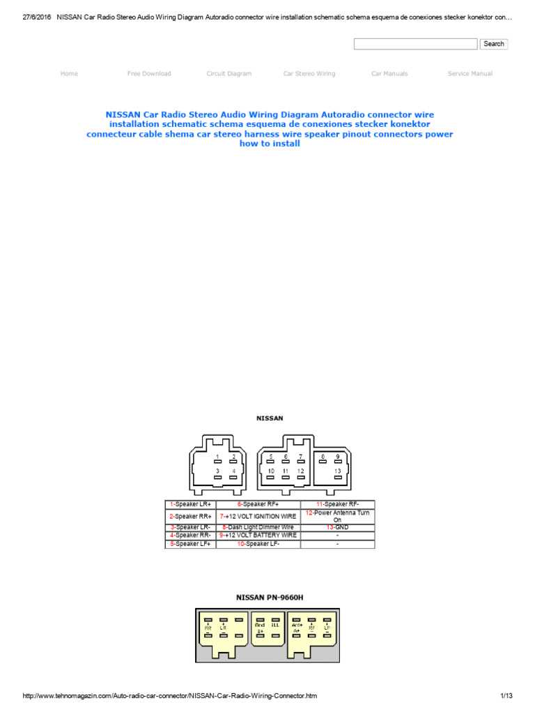 2010 nissan versa radio wiring diagram