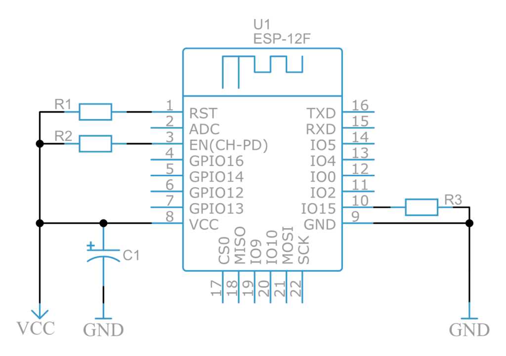 esp8266 schematic diagram