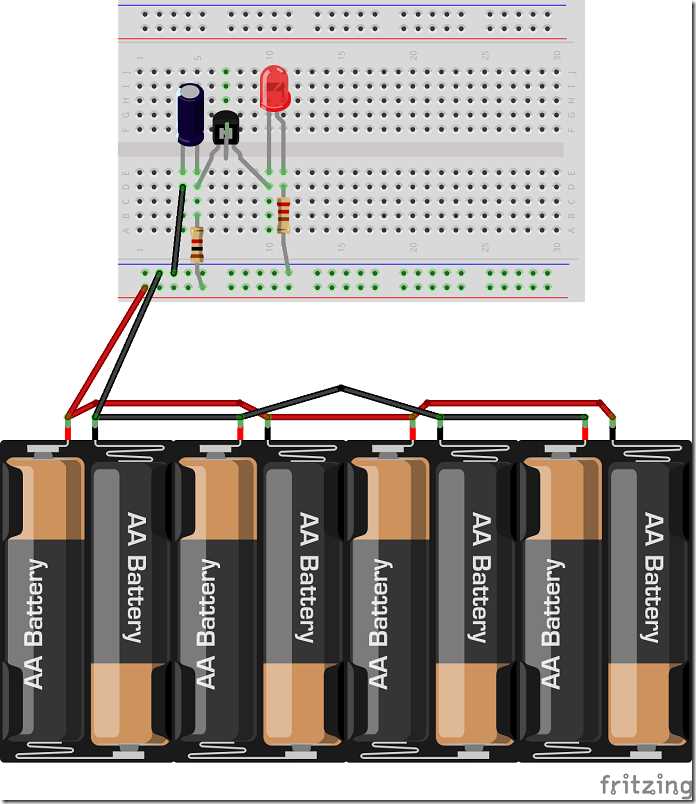 blinking led light circuit diagram