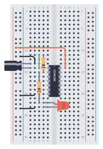 blinking light circuit diagram