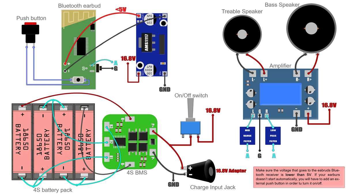 bluetooth speaker charging circuit diagram