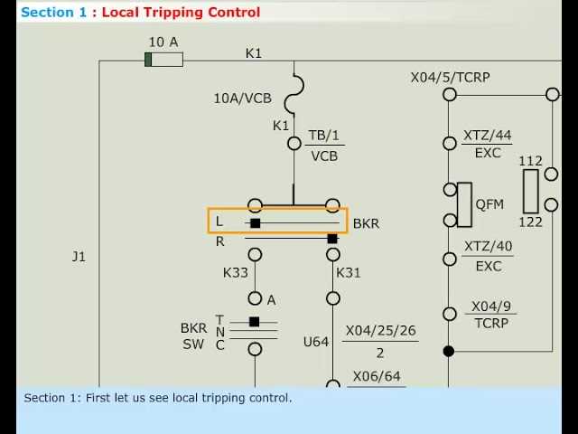 circuit breaker trip circuit diagram