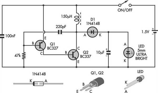 led torch light circuit diagram