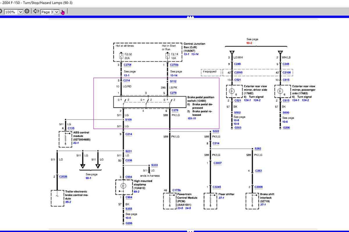 brake light switch wiring diagram