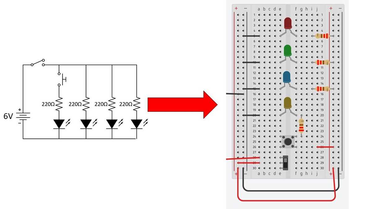 breadboard schematic diagram