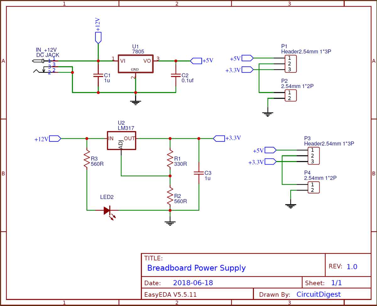 breadboard schematic diagram