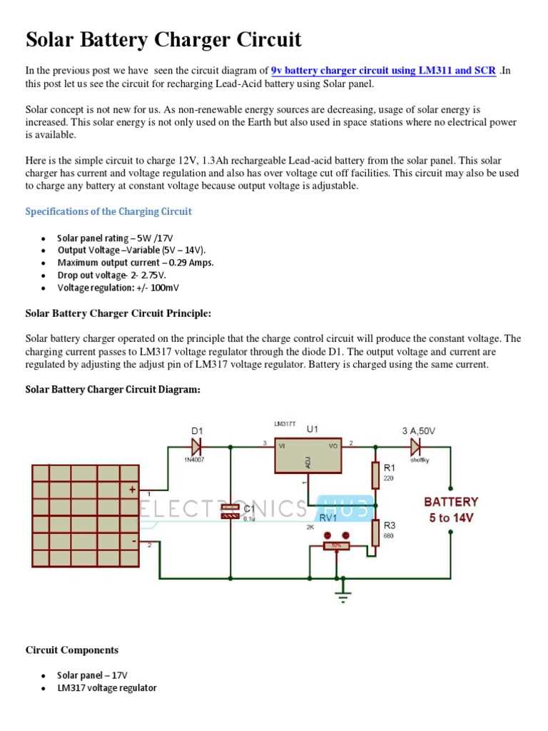 solar battery charger circuit diagram with auto cut off