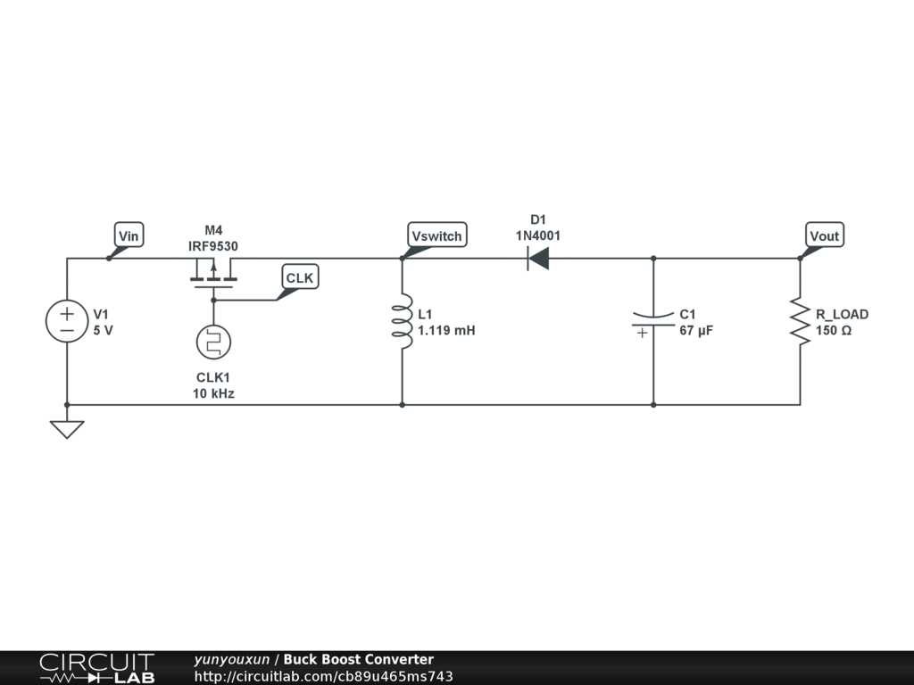 buck boost converter circuit diagram