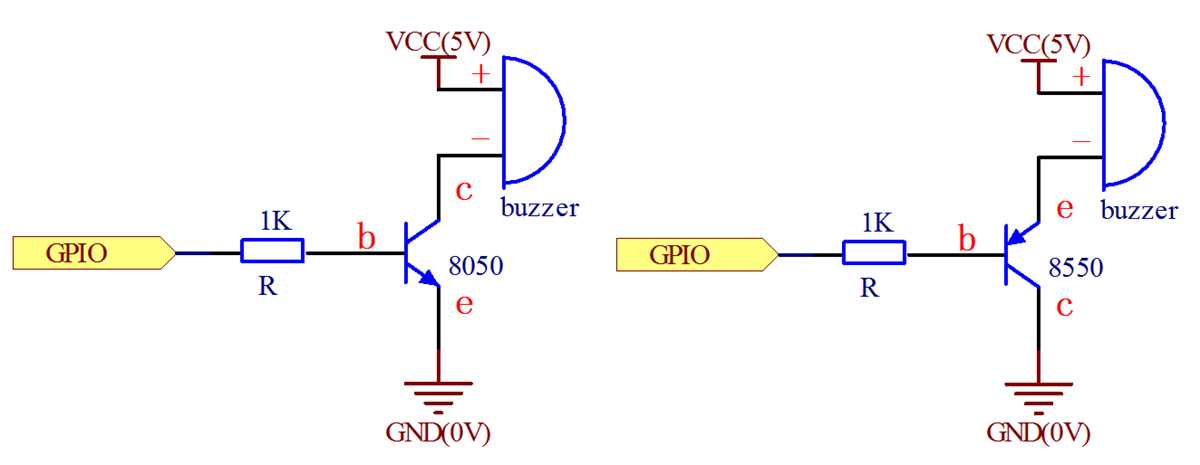 buzzer in a circuit diagram