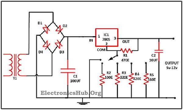 adjustable voltage regulator circuit diagram adjustable voltage regulator circuit diagram