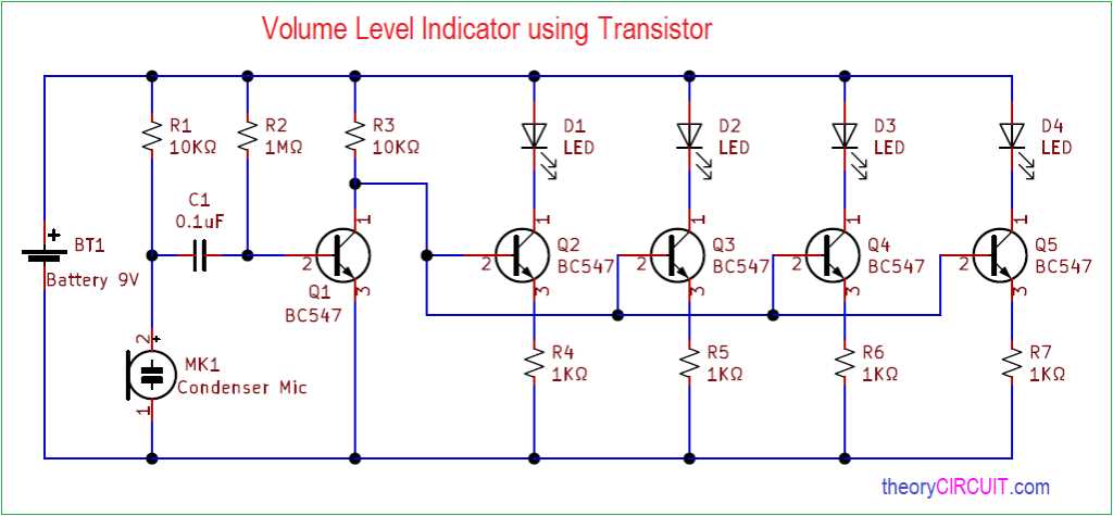 vu meter circuit diagram