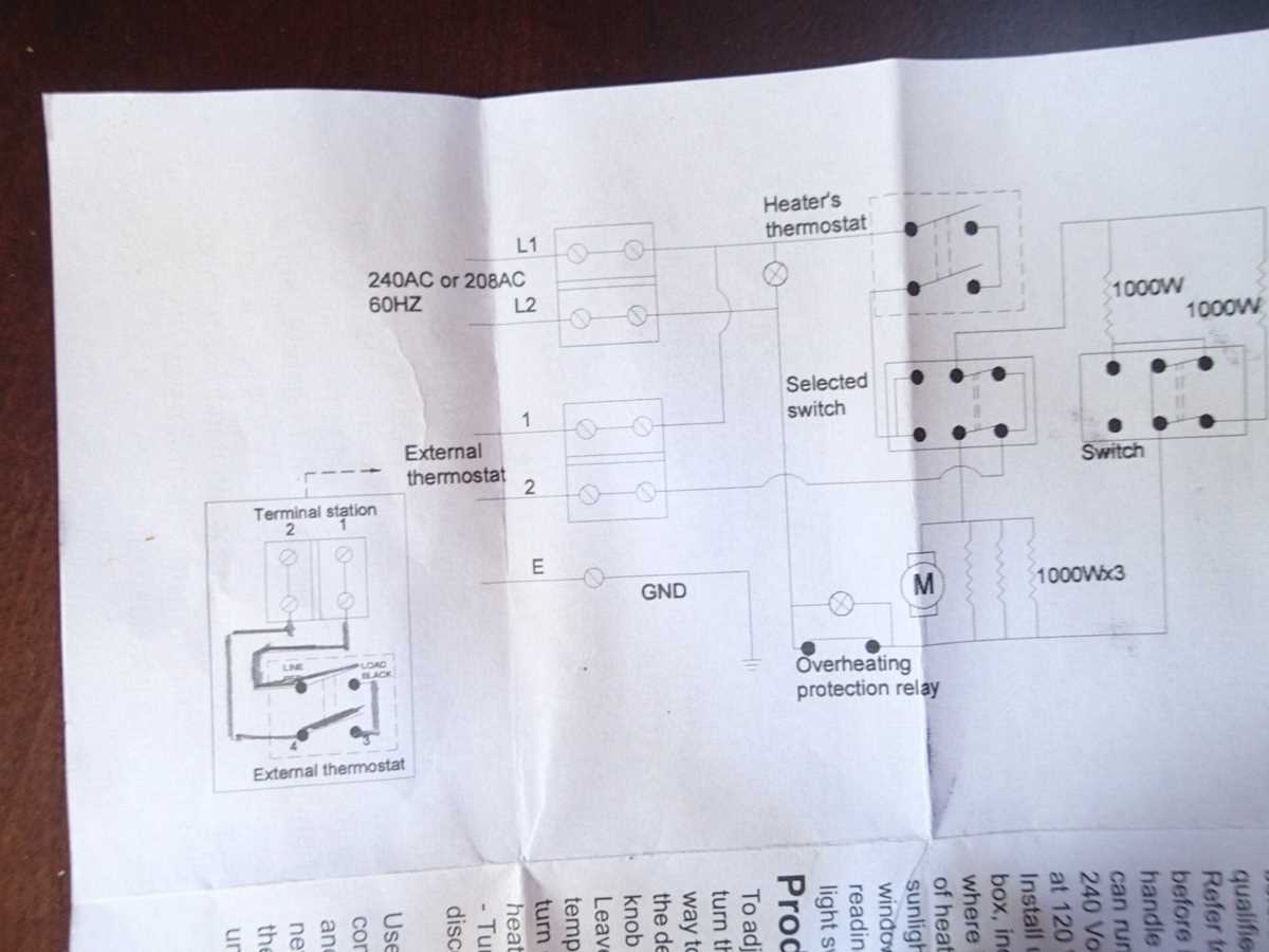 cadet double pole thermostat wiring diagram