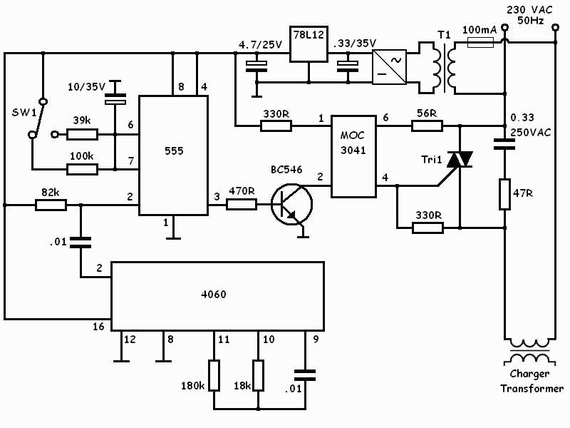 car battery charging circuit diagram