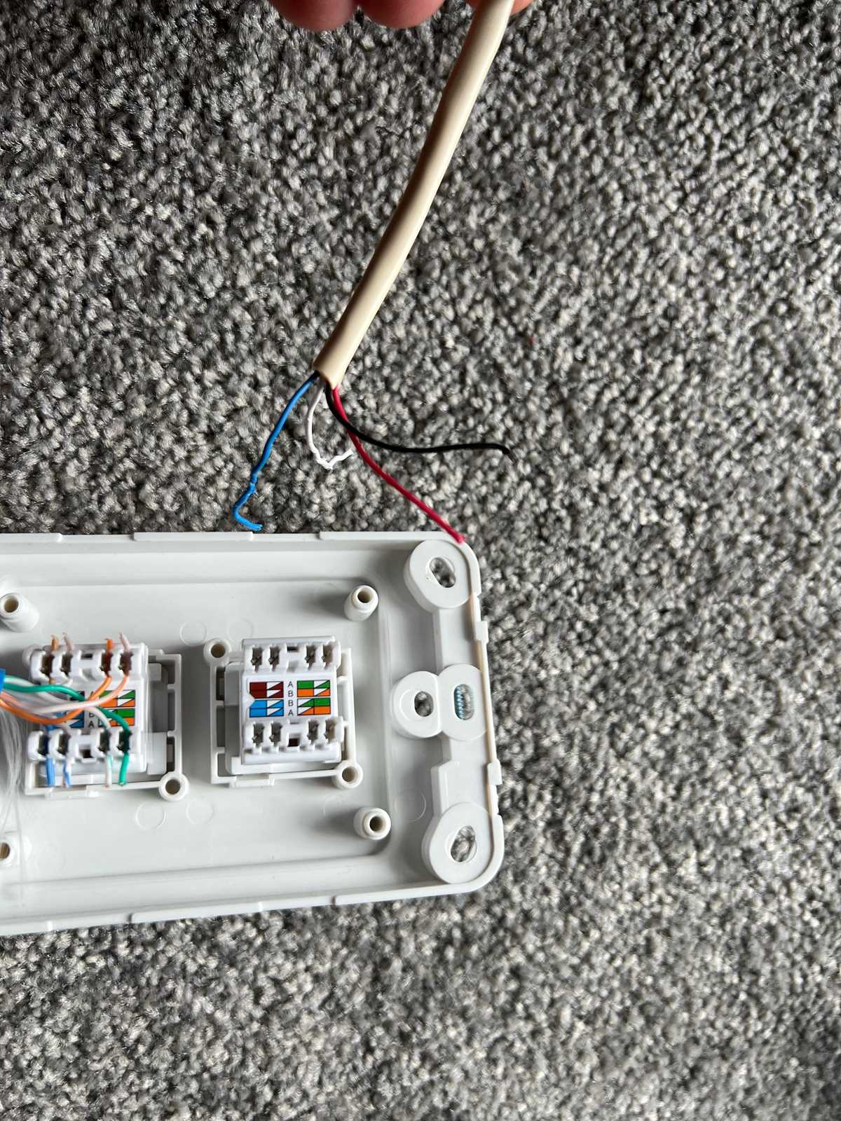 cat 6 wiring diagram for wall plates a or b