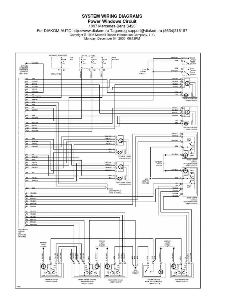 power window wiring diagram