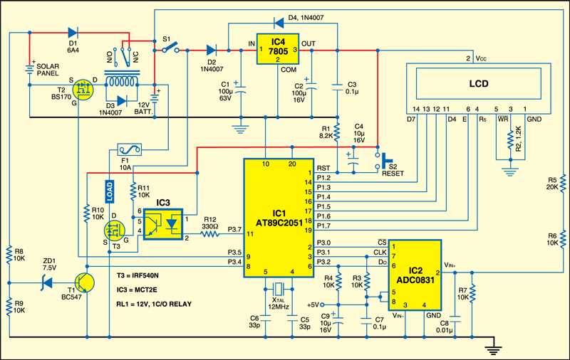 charge controller schematic diagram