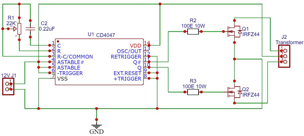circuit diagram for dc to ac converter