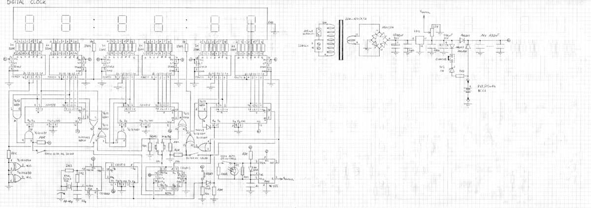circuit diagram for digital clock