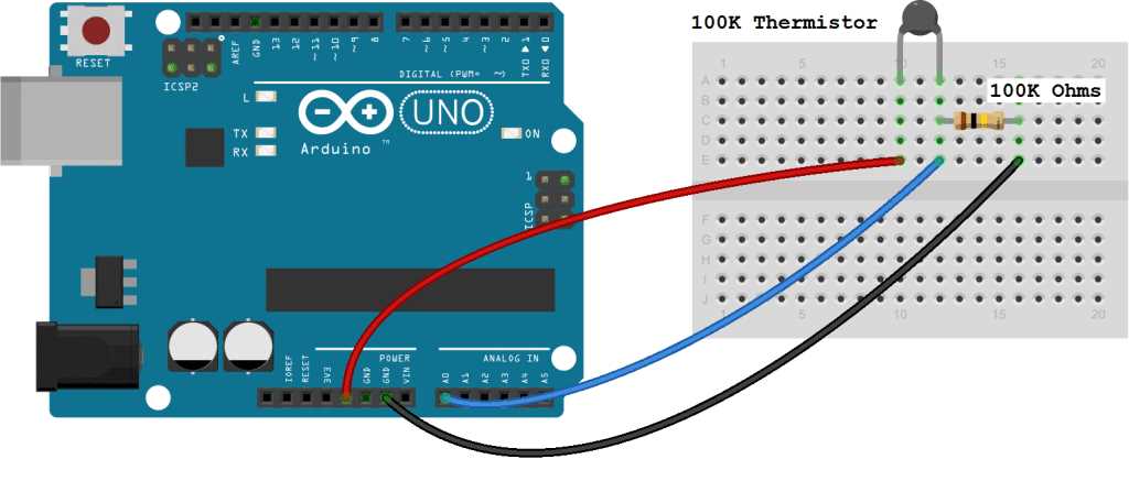 circuit diagram for thermistor