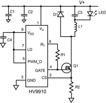 circuit diagram of a buck converter