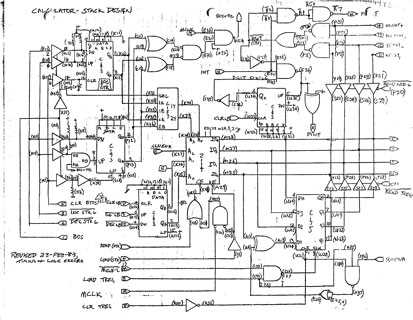 circuit diagram of calculator using logic gates