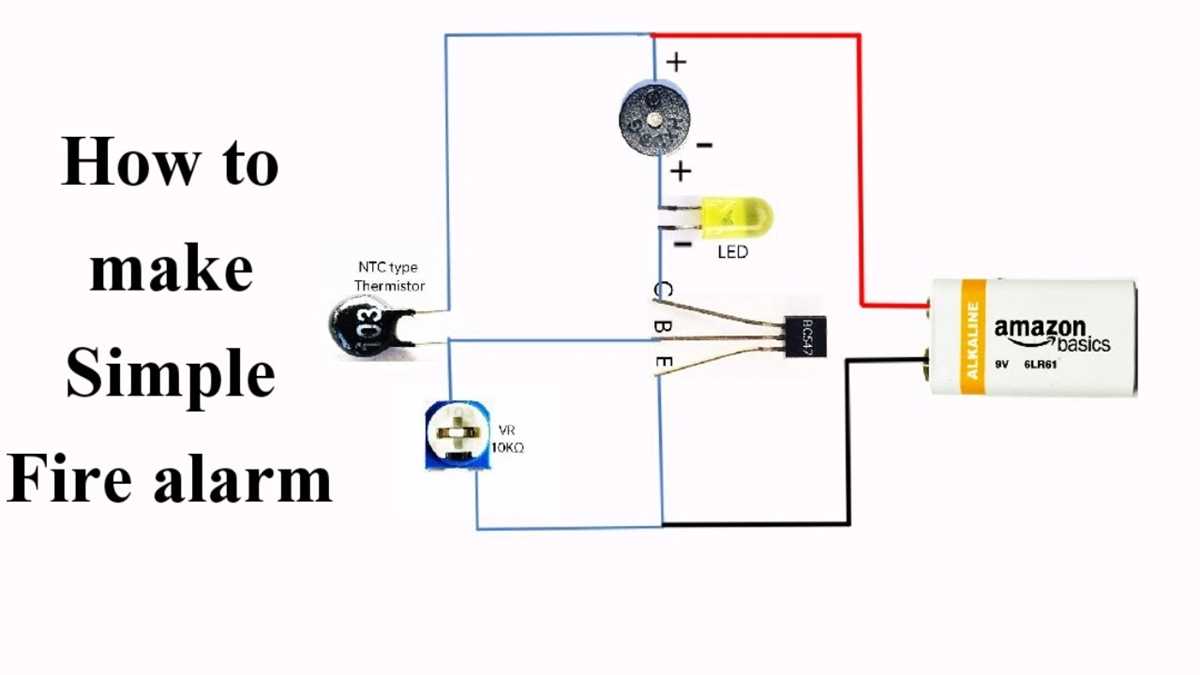 circuit diagram of fire alarm using thermistor
