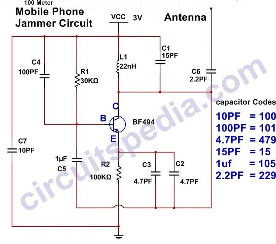 circuit diagram of mobile phone