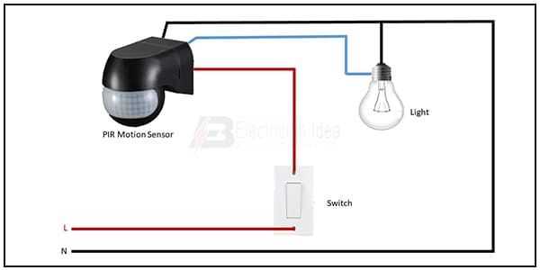 circuit diagram of motion sensor light switch